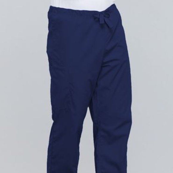 Cherokee Workwear Unisex Drawstring Cargo Scrub Pants - Picture 3 of 7